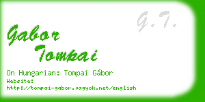 gabor tompai business card